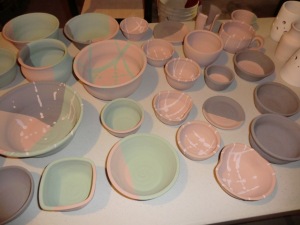 Glazed pots
